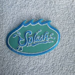 Vintage Disney Blue Splash Embroidered Patch Cast Member Rare New Movie